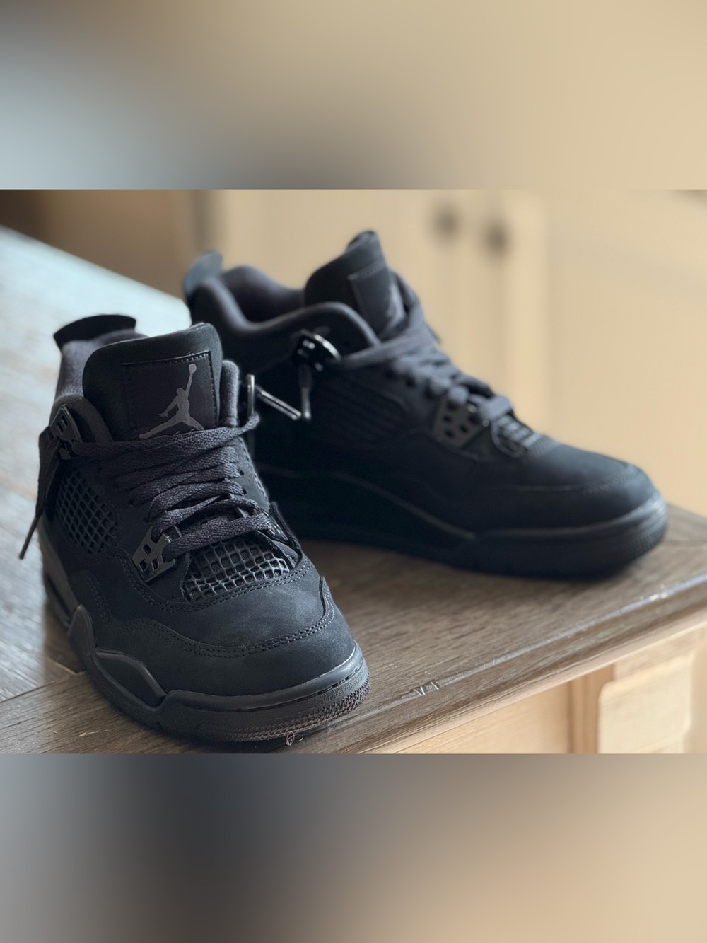 Air Jordan Retro 4 Black Cat 4.5Y no box like new worn 1-2x
